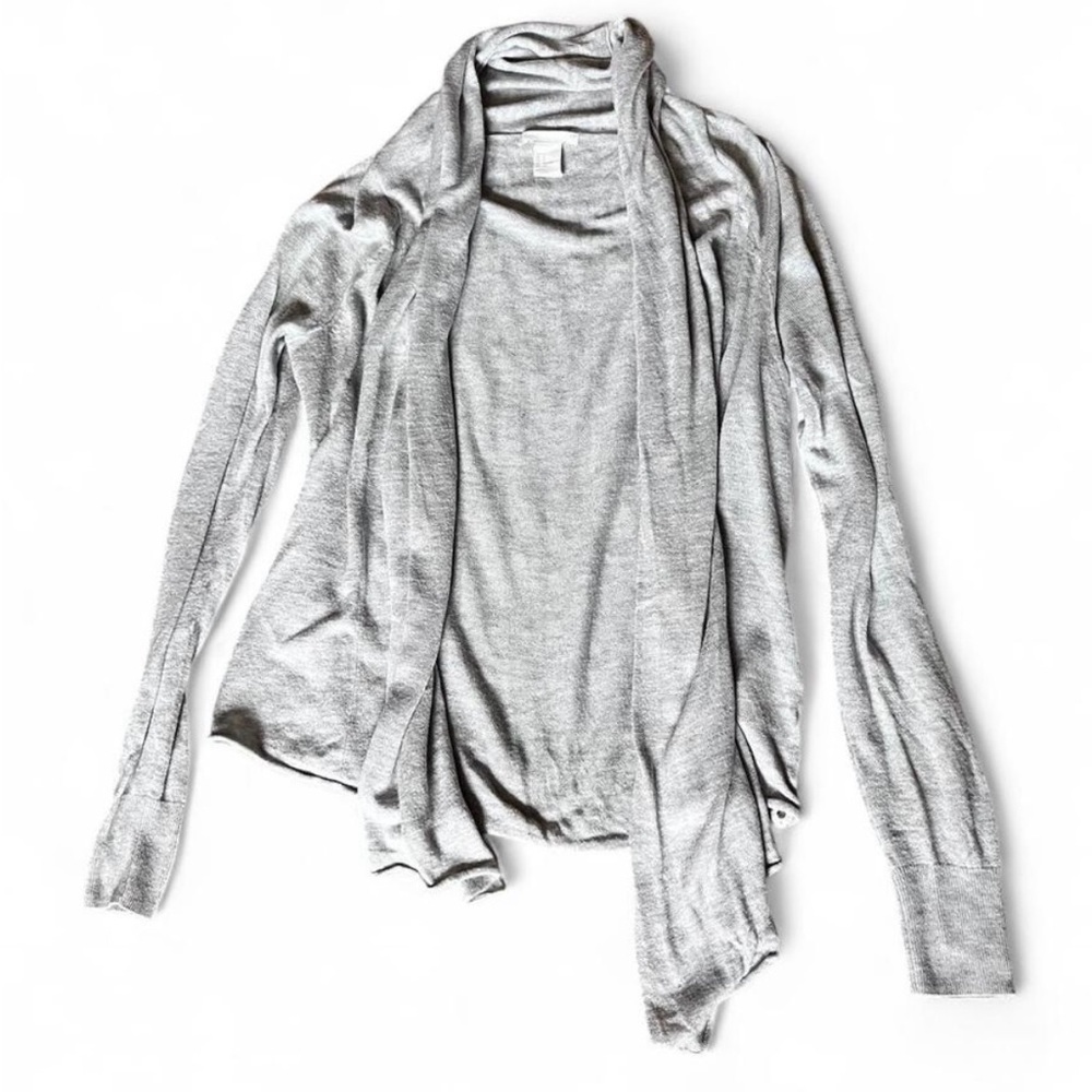 H&M Basic Women’s Light Grey Open Cardigan Size Small